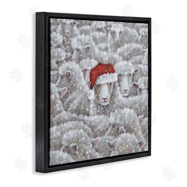 Stupell Industries Nicola Mason | Sheep With Santa Hat