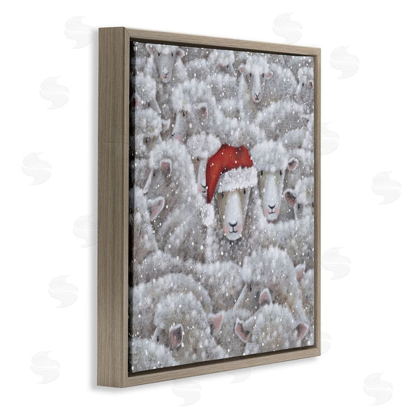Stupell Industries Nicola Mason | Sheep With Santa Hat