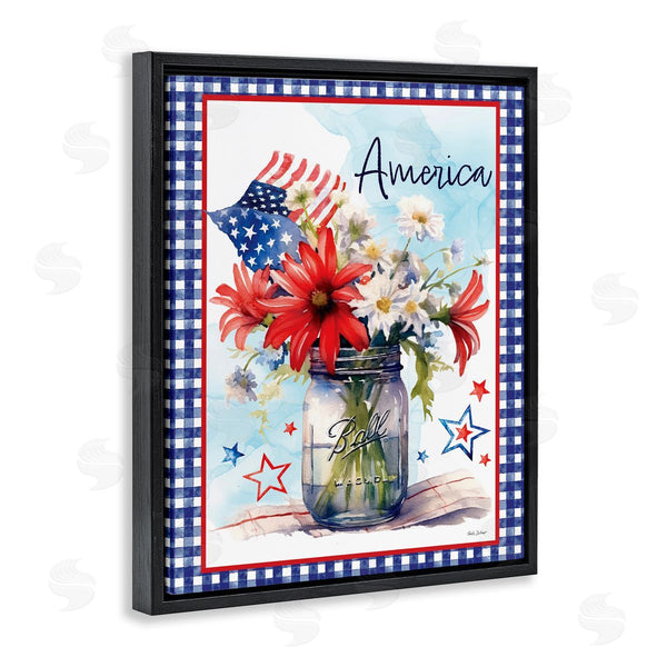 Stupell Industries Nicole DeCamp | America Bouquet With Flag Wall Art