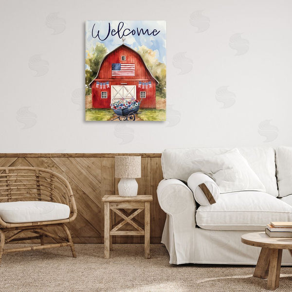 Stupell Industries Nicole DeCamp | American Countryside Welcome Wall Art
