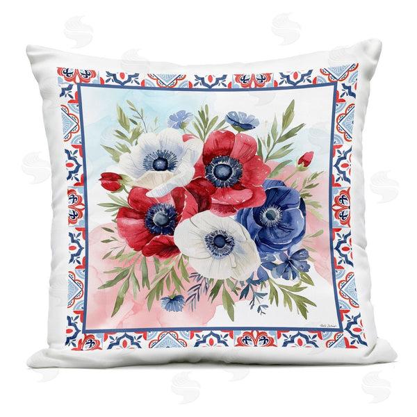 Stupell Industries Nicole DeCamp | Americana Poppy Bouquet Printed Throw Pillow