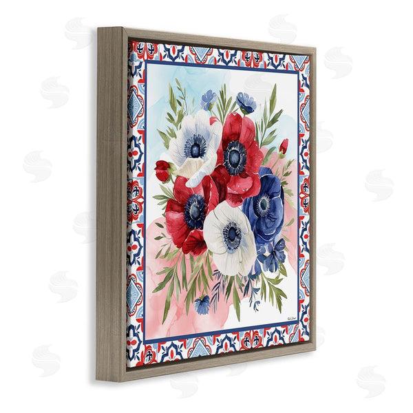 Stupell Industries Nicole DeCamp | Americana Poppy Bouquet Wall Art