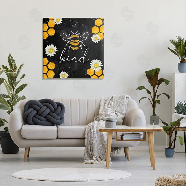 Stupell Industries Nicole DeCamp | Bee Kind Honeycomb Pattern Wall Art