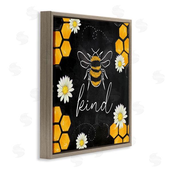 Stupell Industries Nicole DeCamp | Bee Kind Honeycomb Pattern Wall Art