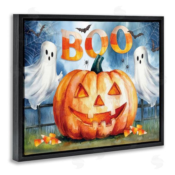 Stupell Industries Nicole DeCamp | Boo Ghosts & Jack-o-Lantern