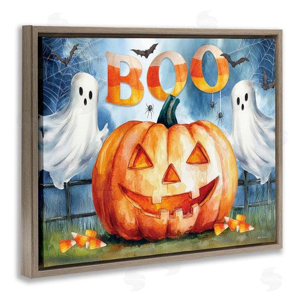 Stupell Industries Nicole DeCamp | Boo Ghosts & Jack-o-Lantern