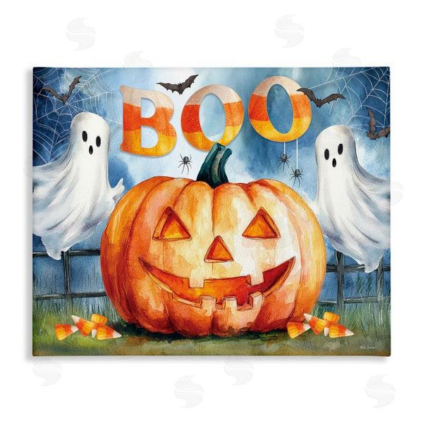 stupell industries Nicole DeCamp | Boo Ghosts & Jack-o-Lantern