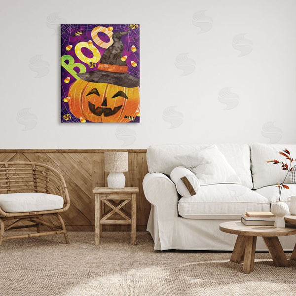 Stupell Industries Nicole DeCamp | Boo Jack-o-Lantern Halloween Candy Wall Art