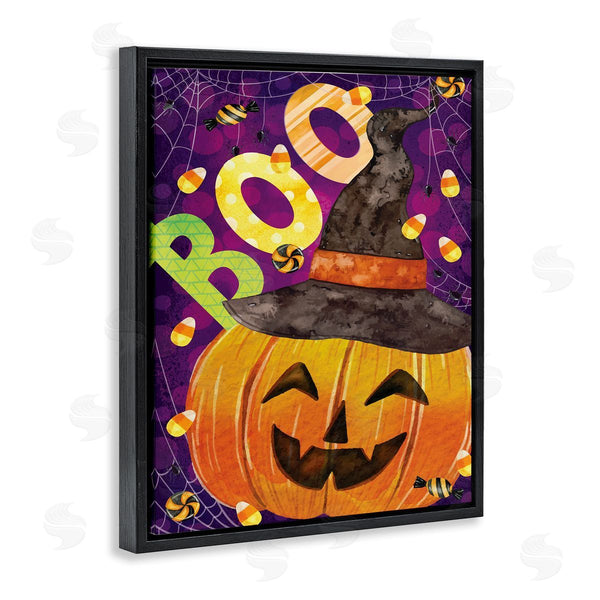 Stupell Industries Nicole DeCamp | Boo Jack-o-Lantern Halloween Candy Wall Art