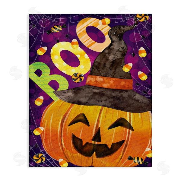 stupell industries Nicole DeCamp | Boo Jack-o-Lantern Halloween Candy Wall Art