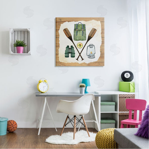Stupell Industries Nicole DeCamp | Camping Equipment Adventure Wall Art
