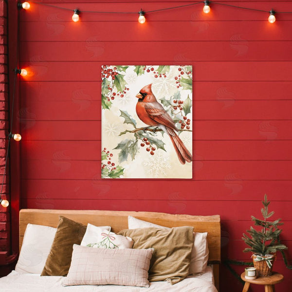 Stupell Industries Nicole DeCamp | Cardinal On Holly Branch