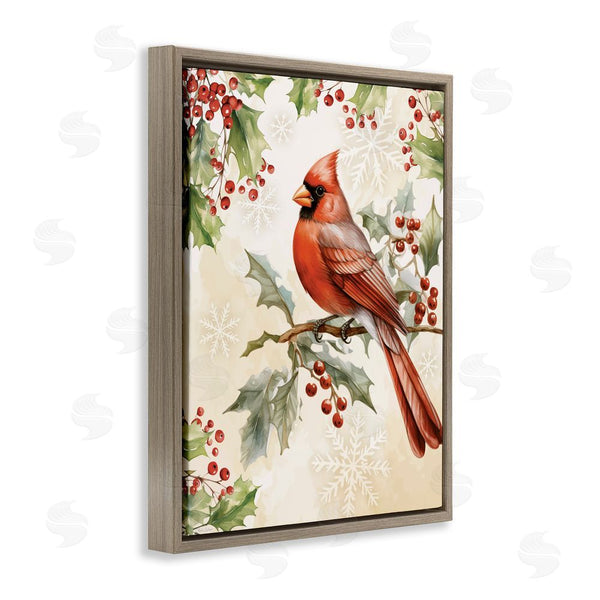 Stupell Industries Nicole DeCamp | Cardinal On Holly Branch