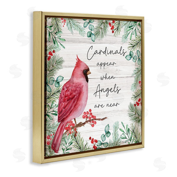 Stupell Industries Nicole DeCamp | Cardinals And Angels Phrase