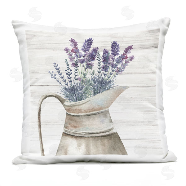Stupell Industries Nicole DeCamp | Country Rustic Lavender Jug Printed Throw Pillow