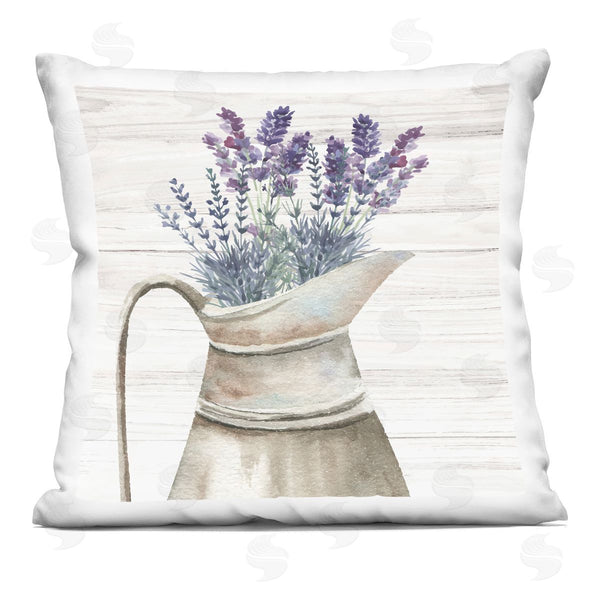 stupell industries Nicole DeCamp | Country Rustic Lavender Jug Printed Throw Pillow
