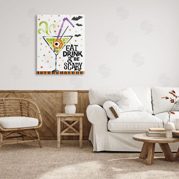 Stupell Industries Nicole DeCamp | Eat Drink & Be Scary Halloween Wall Art