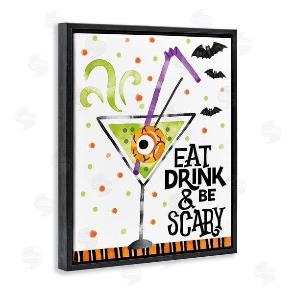 Stupell Industries Nicole DeCamp | Eat Drink & Be Scary Halloween Wall Art