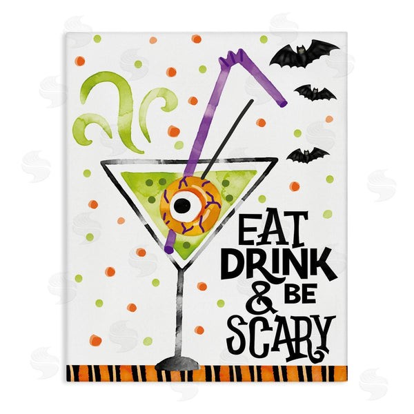 stupell industries Nicole DeCamp | Eat Drink & Be Scary Halloween Wall Art