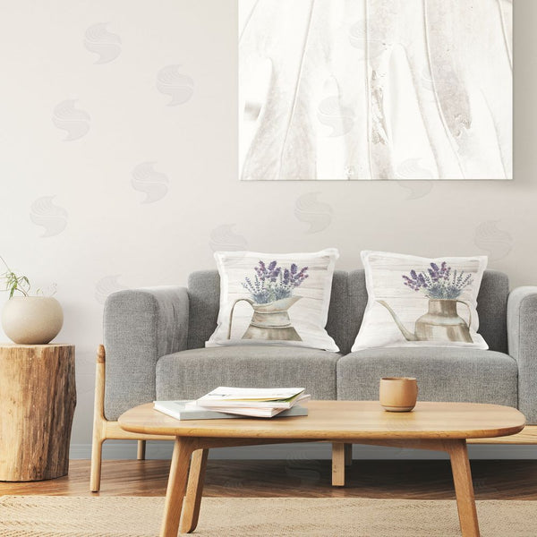 Stupell Industries Nicole DeCamp | Farmhouse Lavender Bunches Printed Throw Pillow Set