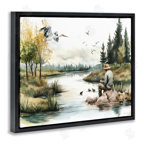 Stupell Industries Nicole DeCamp | Fishing By River Landscape