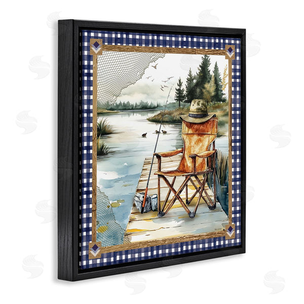 Stupell Industries Nicole DeCamp | Fishing Chair On Dock