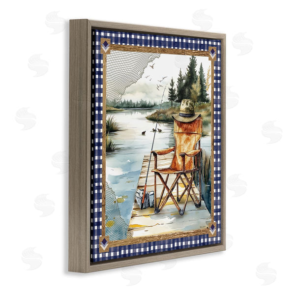 Stupell Industries Nicole DeCamp | Fishing Chair On Dock