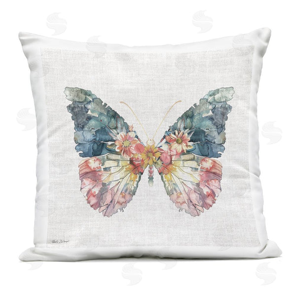 Stupell Industries Nicole DeCamp | Floral Flight Butterfly Wings Printed Throw Pillow
