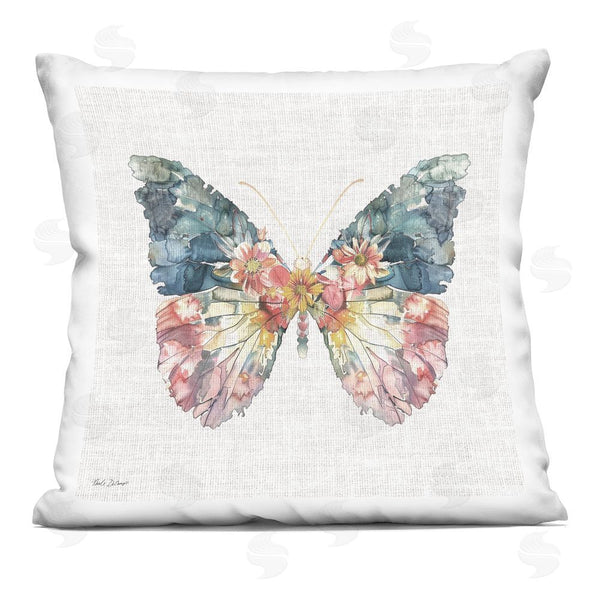 stupell industries Nicole DeCamp | Floral Flight Butterfly Wings Printed Throw Pillow