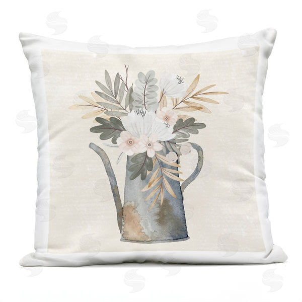 Stupell Industries Nicole DeCamp | Floral Watering Can Gardening Printed Throw Pillow