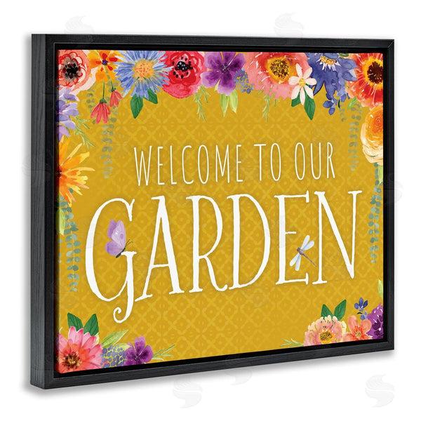 Stupell Industries Nicole DeCamp | Garden Welcome With Floral Border