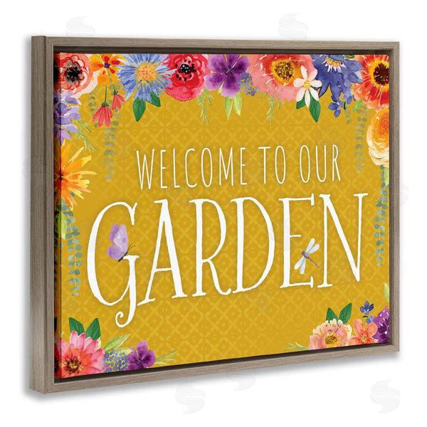 Stupell Industries Nicole DeCamp | Garden Welcome With Floral Border