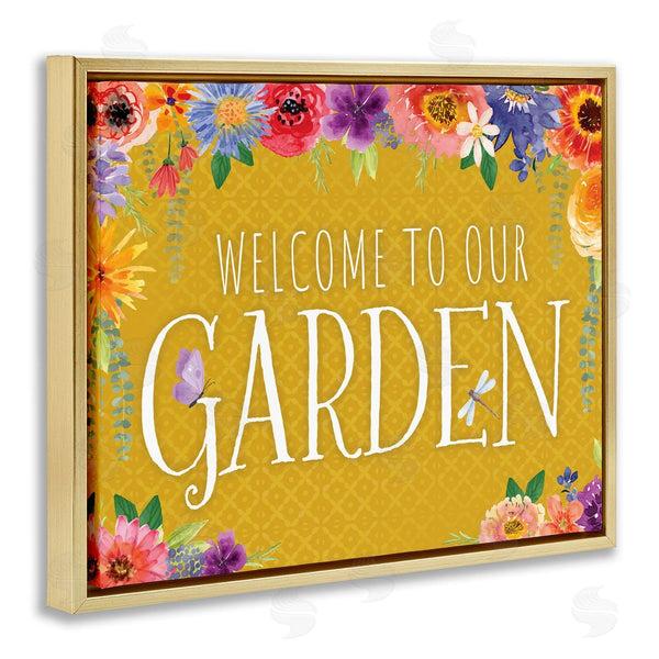 Stupell Industries Nicole DeCamp | Garden Welcome With Floral Border