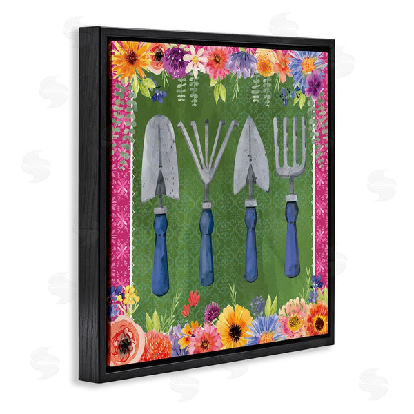 Stupell Industries Nicole DeCamp | Gardening Tools & Floral Border