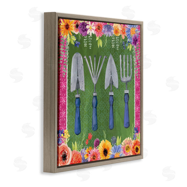 Stupell Industries Nicole DeCamp | Gardening Tools & Floral Border