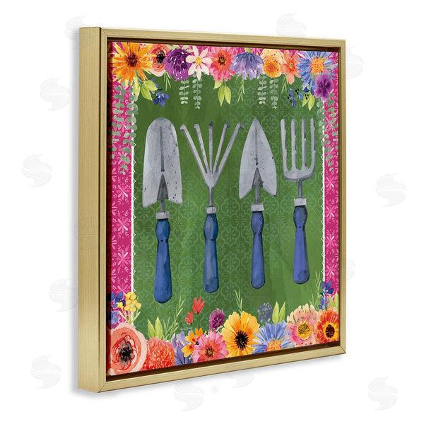 Stupell Industries Nicole DeCamp | Gardening Tools & Floral Border