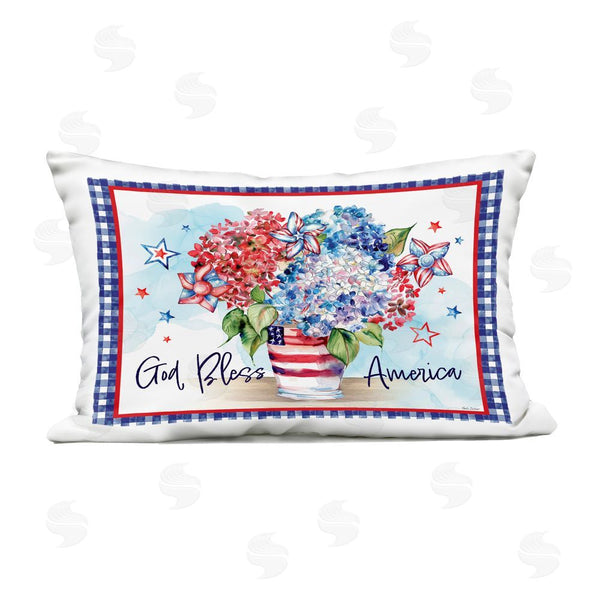 Stupell Industries Nicole DeCamp | God Bless America Bouquet Printed Throw Pillow