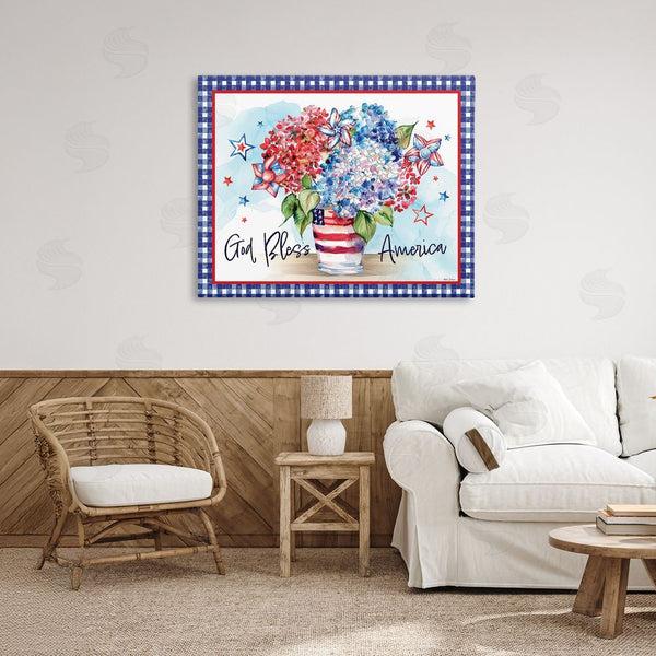 Stupell Industries Nicole DeCamp | God Bless America Bouquet Wall Art