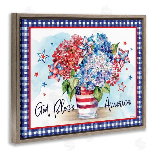 Stupell Industries Nicole DeCamp | God Bless America Bouquet Wall Art