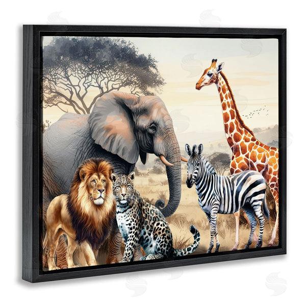 Stupell Industries Nicole DeCamp | Grouped Jungle Animals Wall Art