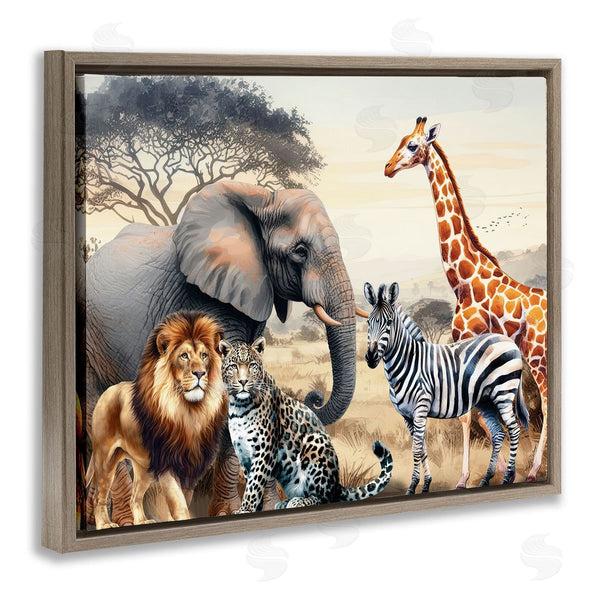 Stupell Industries Nicole DeCamp | Grouped Jungle Animals Wall Art