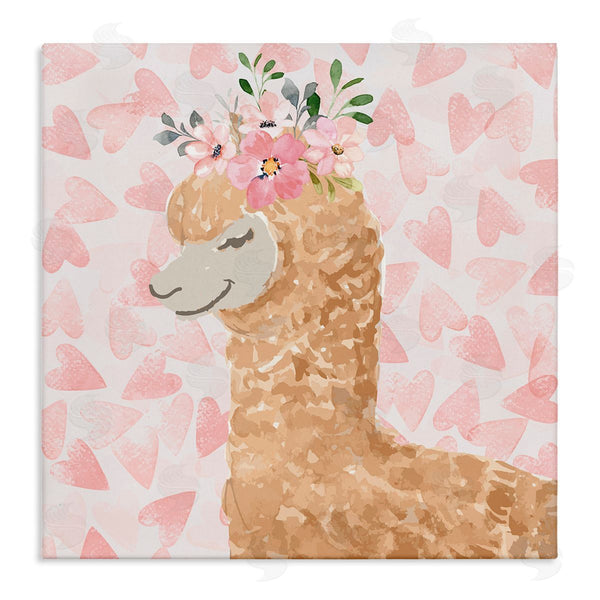 stupell industries Nicole DeCamp | Heart Pattern Smiling Alpaca Wall Art