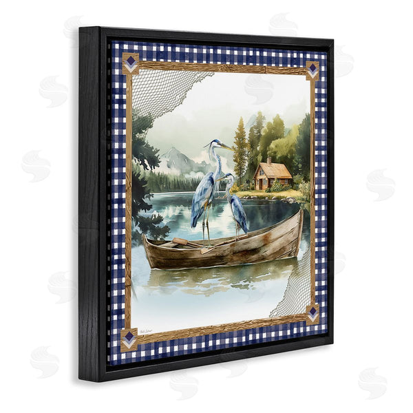 Stupell Industries Nicole DeCamp | Herons On Boat With Tartan