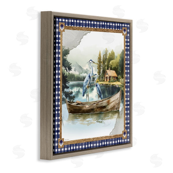 Stupell Industries Nicole DeCamp | Herons On Boat With Tartan