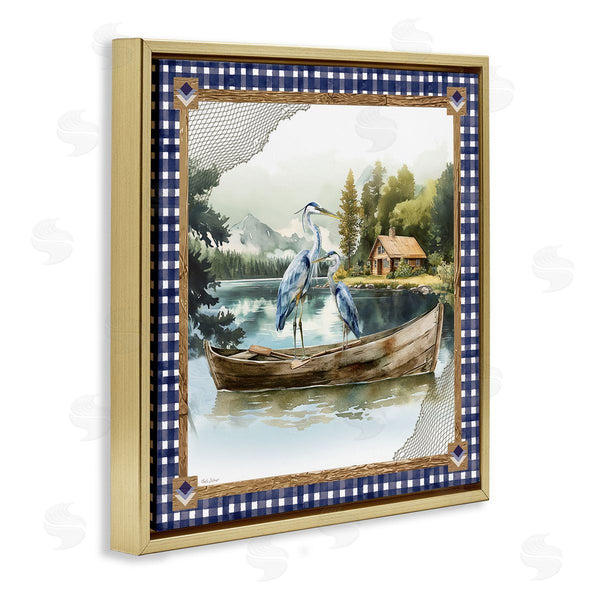 Stupell Industries Nicole DeCamp | Herons On Boat With Tartan