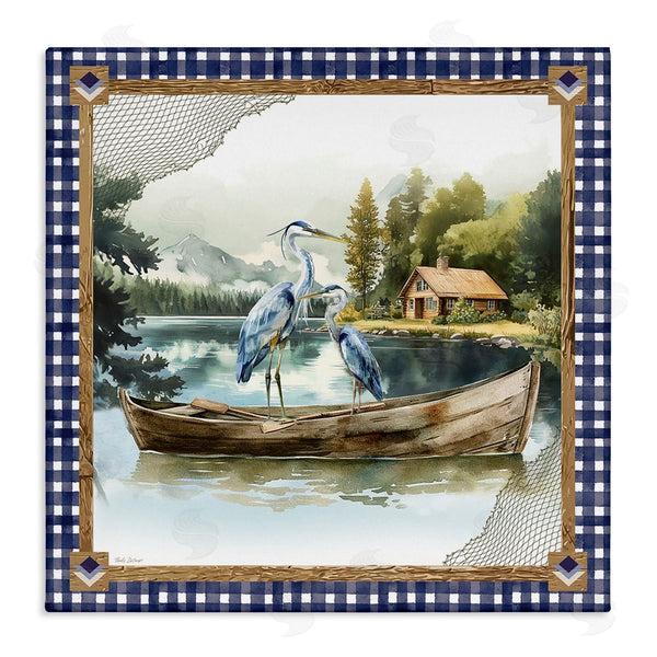 stupell industries Nicole DeCamp | Herons on Boat with Tartan