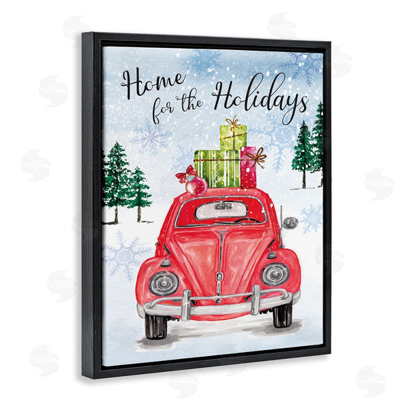 Stupell Industries Nicole DeCamp | Home For Holidays Antique Car Carrying Christmas Gifts Wall Art