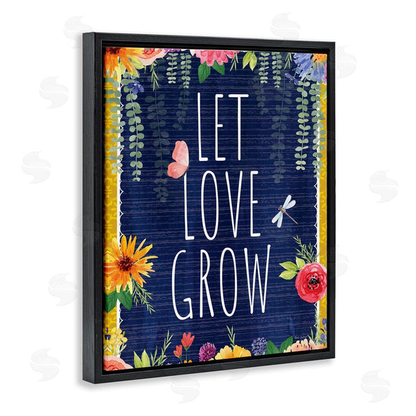 Stupell Industries Nicole DeCamp | Let Love Grow Floral Border