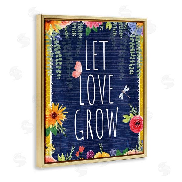Stupell Industries Nicole DeCamp | Let Love Grow Floral Border