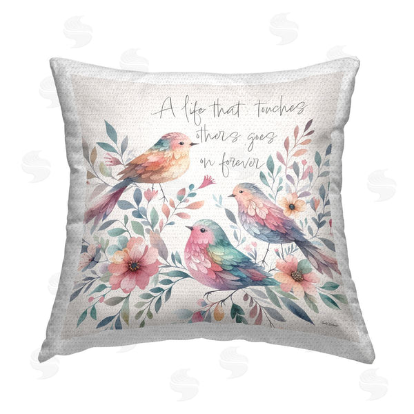Stupell Industries Nicole DeCamp | Life That Touches Others Printed Throw Pillow